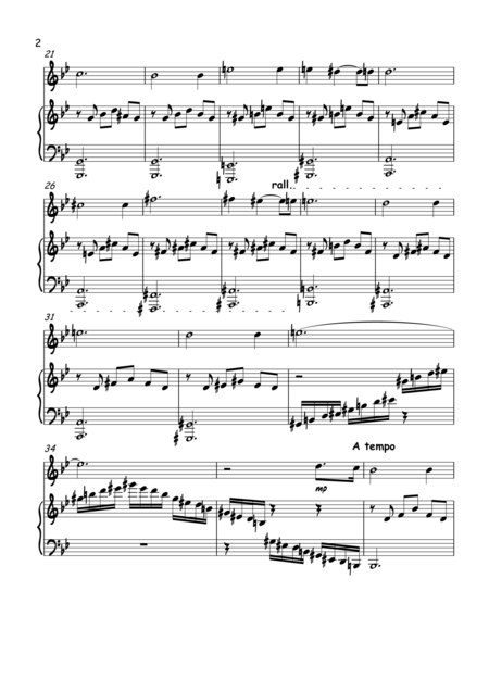 Romance For Flute Or Violin And Piano Page 2