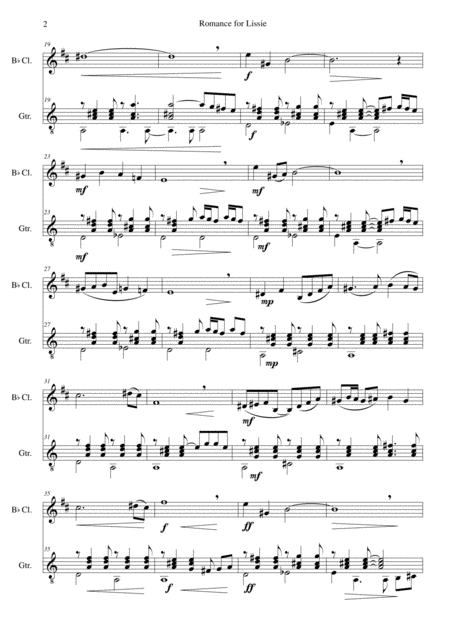 Romance For Lissie For Clarinet And Guitar Page 2