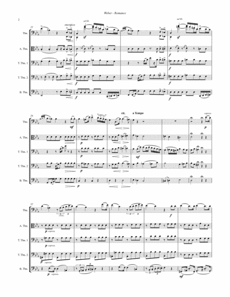 Romance For Trombone Solo And Trombone Quartet Page 2