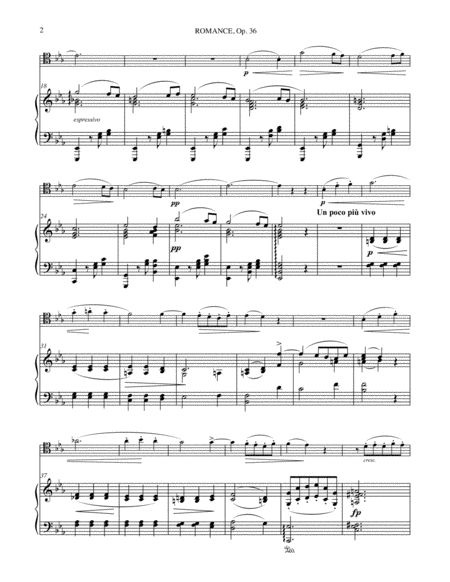 Romance Opus 36 For Trombone Piano Page 2