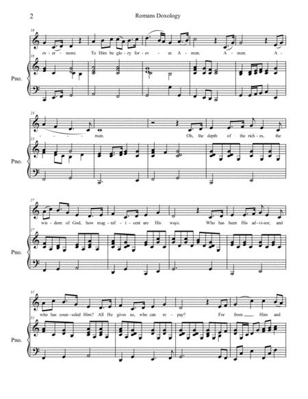 Romans Doxology Unison Choir Piano Arr Brenda Portman Page 2