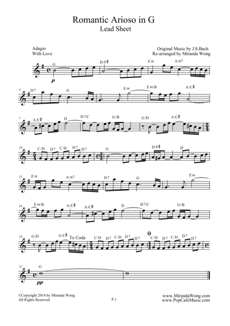 Romantic Arioso In G Alto Saxophone Solo Concert Key Page 2