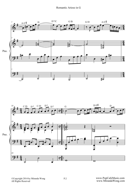 Romantic Arioso In G Flute Piano Cello Romantic Version Page 2