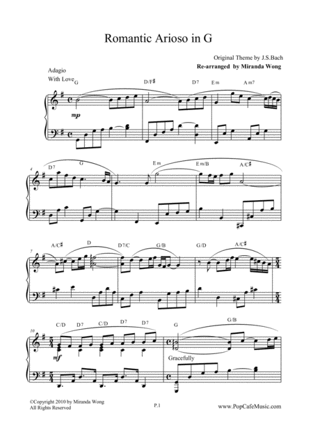 Romantic Arioso In G Romantic Piano Music Page 2