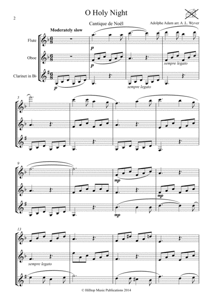 Romantic Christmas Trios Arr Flute Oboe Clarinet Page 2