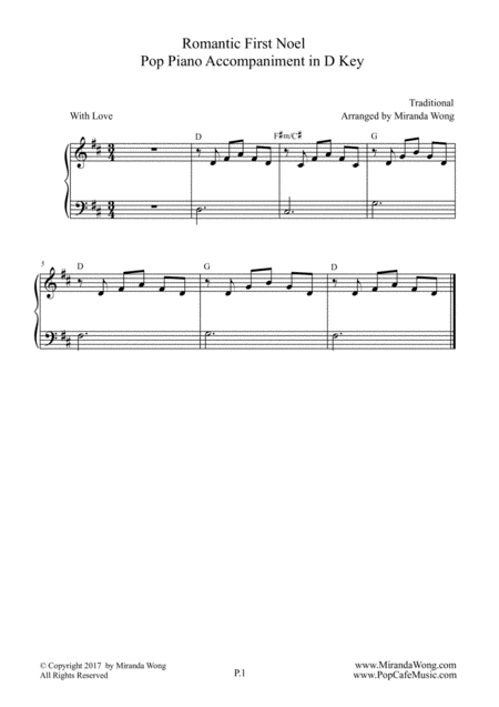 Romantic First Noel Violin And Piano In D Key With Chords Page 2