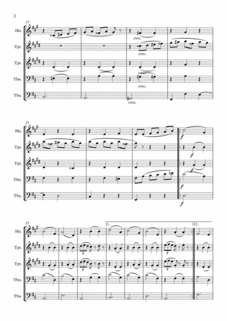 Romantic Medley For Brass Quintet Page 2