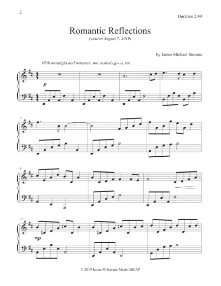 Romantic Reflections Piano Solo Page 2