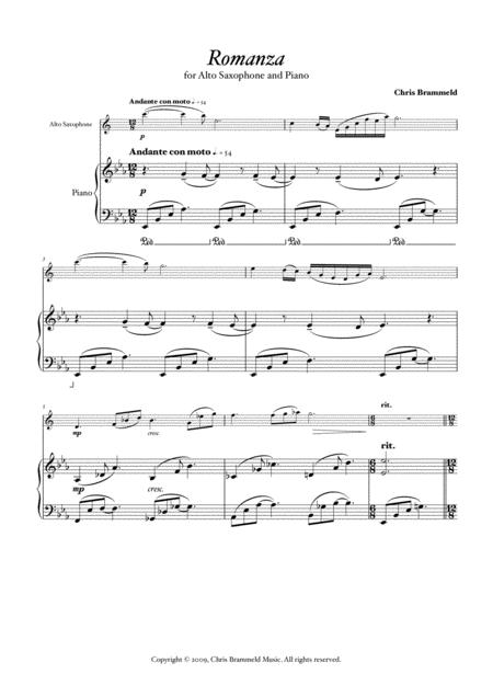 Romanza For Alto Saxophone And Piano Page 2