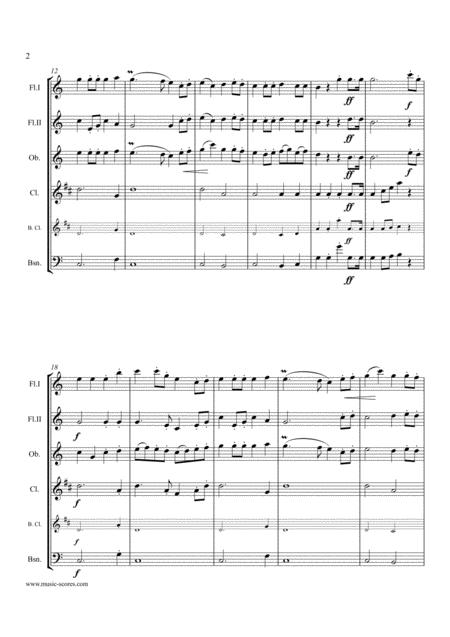 Rondeau Bridal Fanfare 2 Flutes Oboe Clarinet Bass Clarinet And Bassoon Page 2