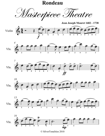 Rondeau Easy Violin Sheet Music Page 2