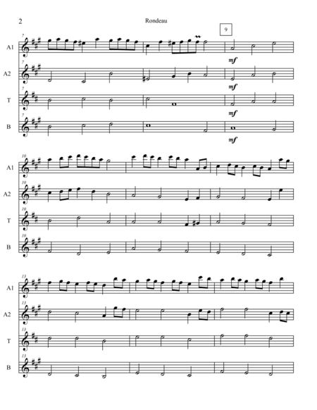 Rondeau For Saxophone Quartet Page 2