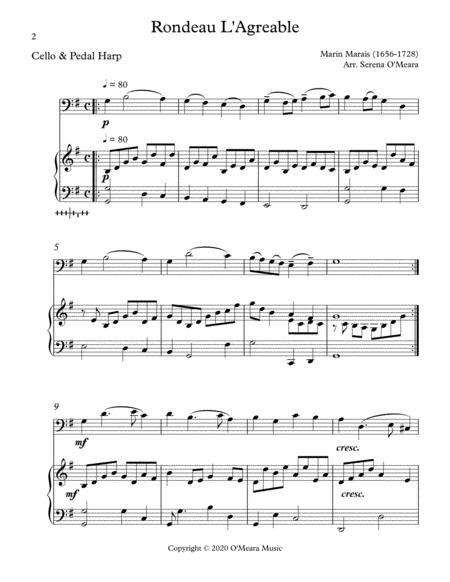 Rondeau L Agreable For Cello Pedal Harp Score Parts Page 2