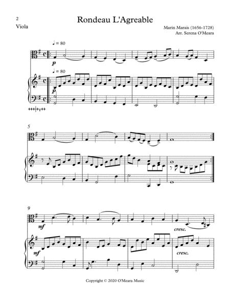 Rondeau L Agreable For Viola Pedal Harp Score Parts Page 2