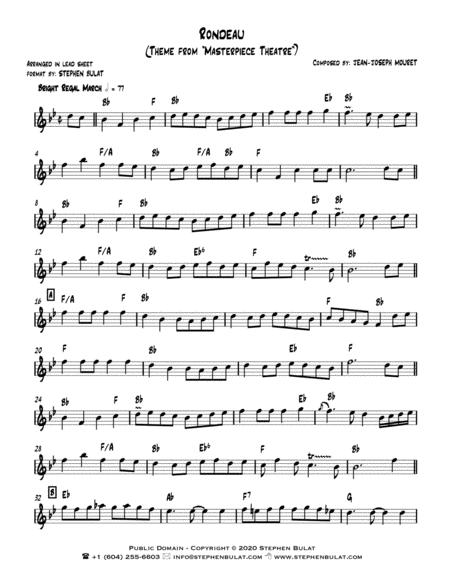 Rondeau Theme From Masterpiece Theatre Lead Sheet Key Of Bb Page 2