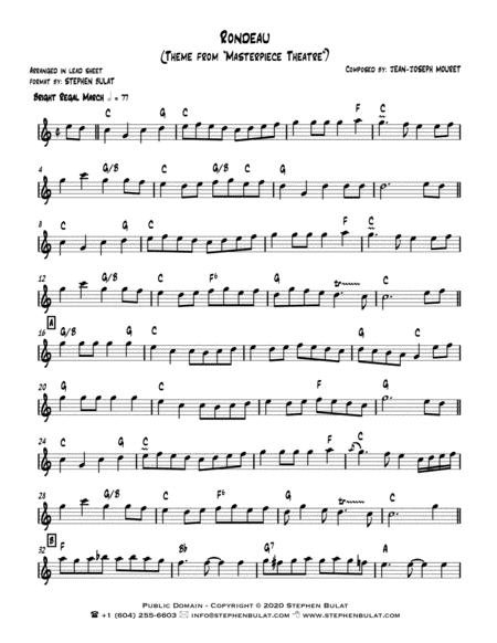 Rondeau Theme From Masterpiece Theatre Lead Sheet Key Of C Page 2