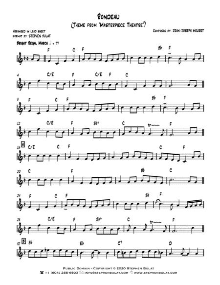 Rondeau Theme From Masterpiece Theatre Lead Sheet Key Of F Page 2