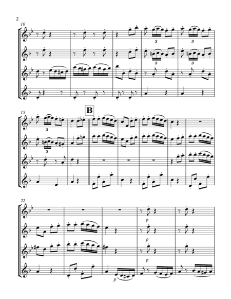 Rondo Alla Turca Saxophone Quartet Page 2