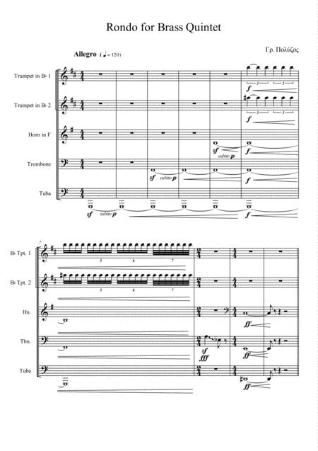 Rondo For Brass Quintet Page 2