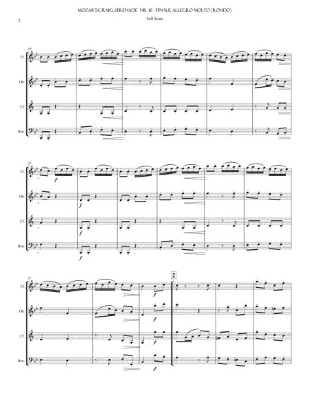 Rondo From Gran Partita Serenade Kv 361 Page 2