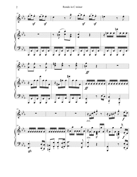 Rondo In C Minor For Violin And Piano Page 2