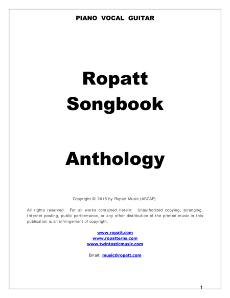 Ropatt Songbook Anthology Page 2