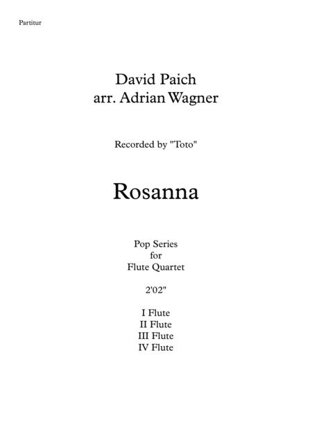 Rosanna Toto Flute Quartet Arr Adrian Wagner Page 2