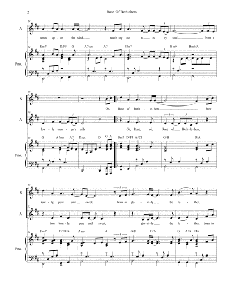 Rose Of Bethlehem Duet For Soprano Alto Solo Page 2