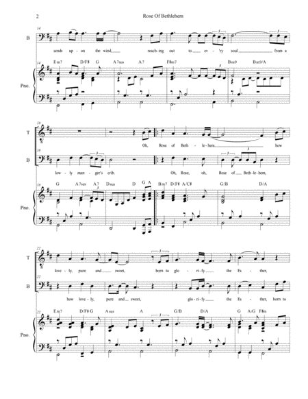 Rose Of Bethlehem Duet For Tenor Bass Solo Page 2