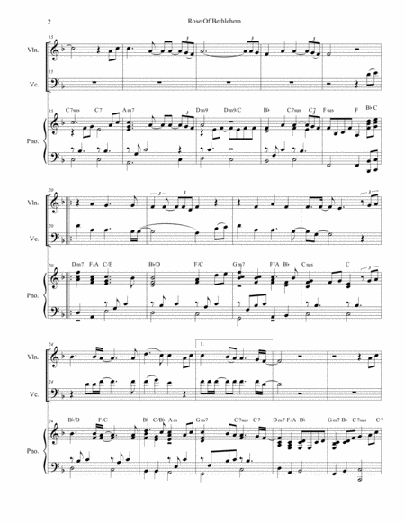 Rose Of Bethlehem Duet For Violin And Cello Page 2