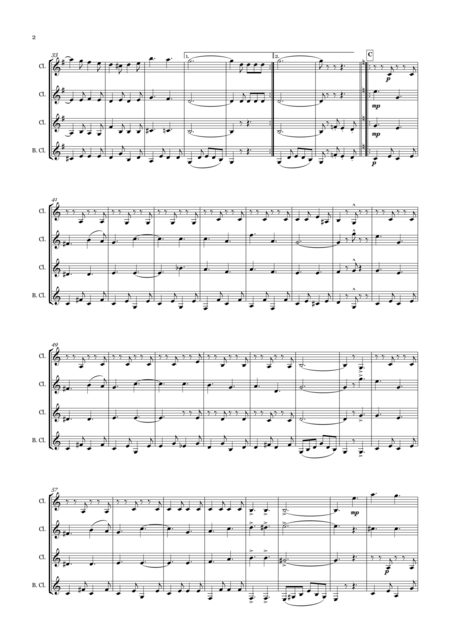 Rosebud March For Clarinet Quartet Page 2