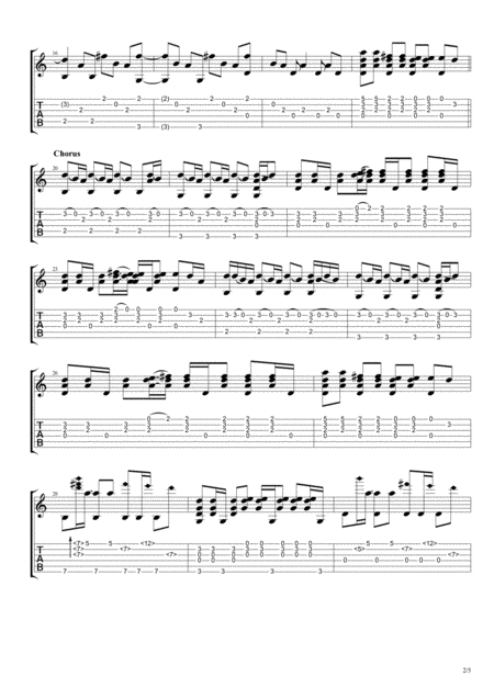 Roses Fingerstyle Guitar Page 2