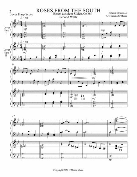 Roses From The South Op 388 Second Waltz For Lever Harp Page 2