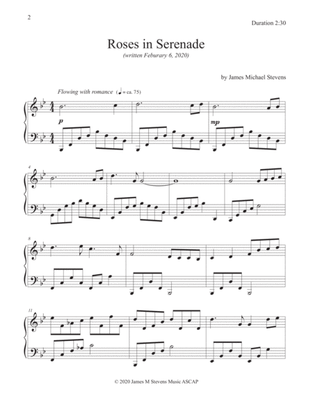 Roses In Serenade Romantic Piano Page 2