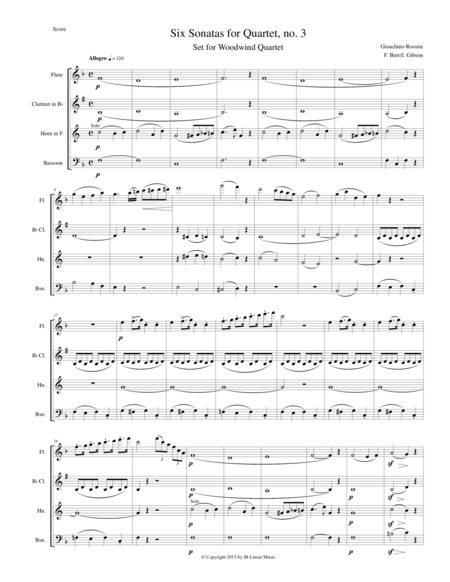 Rossini Quartet 3 Set For Woodwind Quartet With Alternate Parts Page 2