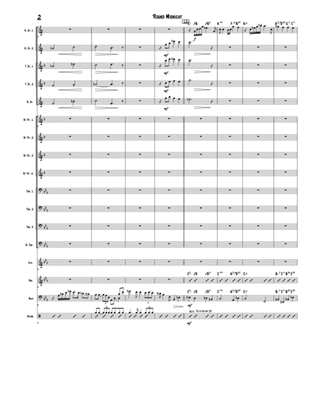 Round Midnight For Large Jazz Ensemble Big Band Page 2