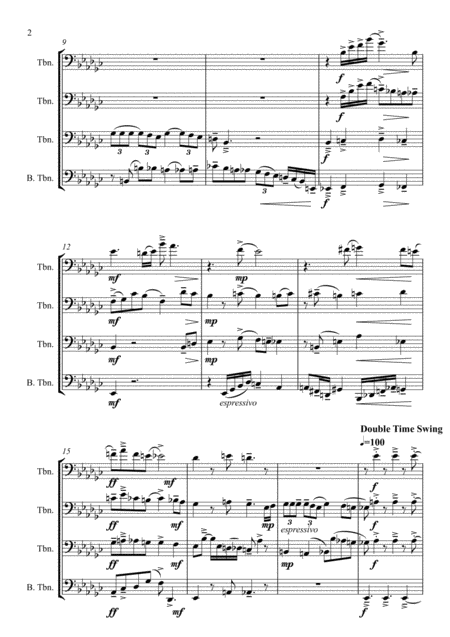 Round Midnight Trombone Quartet Page 2