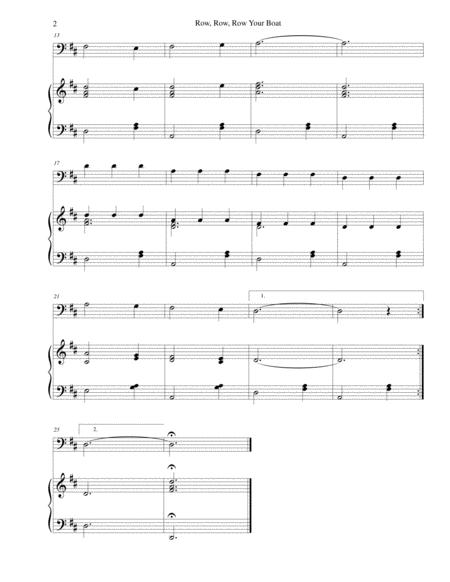 Row Row Row Your Boat For Beginning String Bass With Optional Piano Accompaniment Page 2
