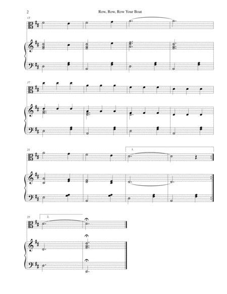 Row Row Row Your Boat For Beginning Viola With Optional Piano Accompaniment Page 2