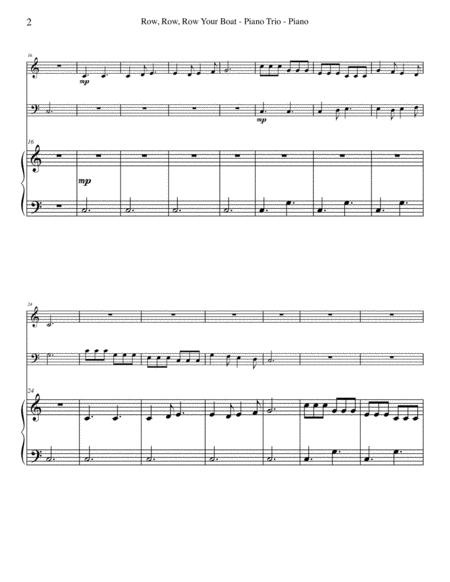 Row Row Row Your Boat For Piano Trio Page 2