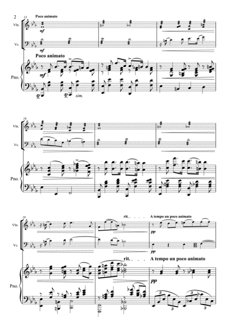 Rubinstein Romance Op44 No1 Piano Trio Violin Cello Piano Page 2