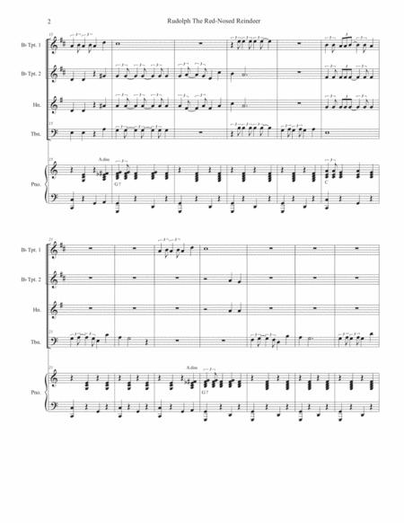 Rudolph The Red Nosed Reindeer Brass Quartet And Piano Page 2