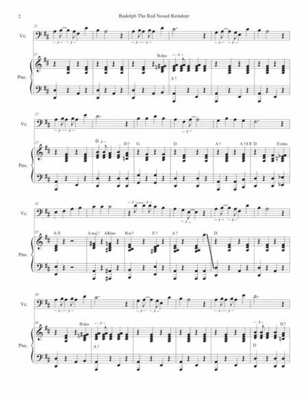 Rudolph The Red Nosed Reindeer Cello Solo And Piano Page 2