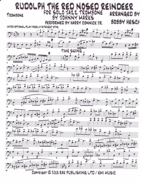 Rudolph The Red Nosed Reindeer For Solo Jazz Trombone Page 2