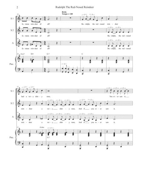 Rudolph The Red Nosed Reindeer For Vocal Trio Ssa Page 2