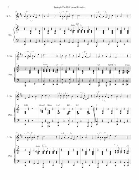 Rudolph The Red Nosed Reindeer Soprano Saxophone And Piano Page 2