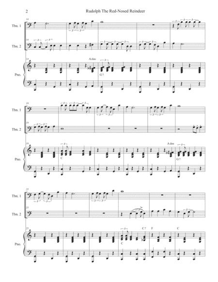 Rudolph The Red Nosed Reindeer Trombone Duet Page 2