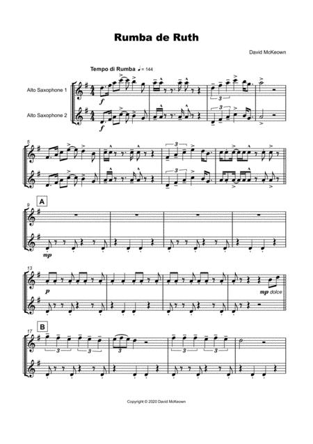 Rumba De Ruth For Alto Saxophone Duet Page 2