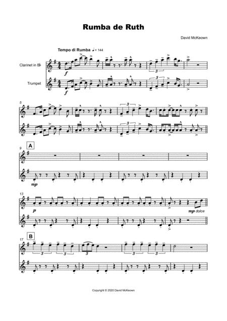 Rumba De Ruth For Clarinet And Trumpet Duet Page 2