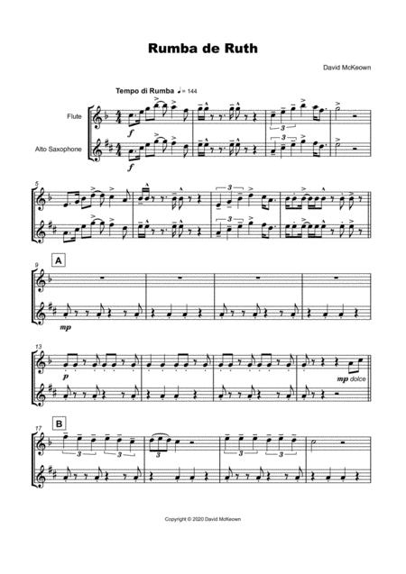 Rumba De Ruth For Flute And Alto Saxophone Duet Page 2